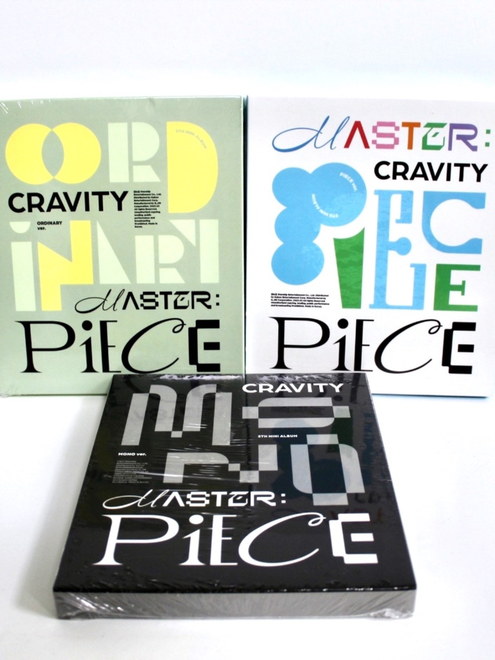 Cravity 5th Mini Album Master:Piece, Ordinary, Piece, and Mono Version Set K-POP